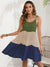 Damen Sommerkleid Farbblock Design mit Spaghetti-Trägern aus Polyester 8