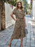 Damen Sommerkleid Vintage Stil mit Mittelärmeln und Leopardenprint 10