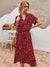 Damen Sommerkleid Vintage Stil mit Mittelärmeln und Leopardenprint 13