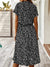 Damen Sommerkleid Vintage Stil mit Mittelärmeln und Leopardenprint 7