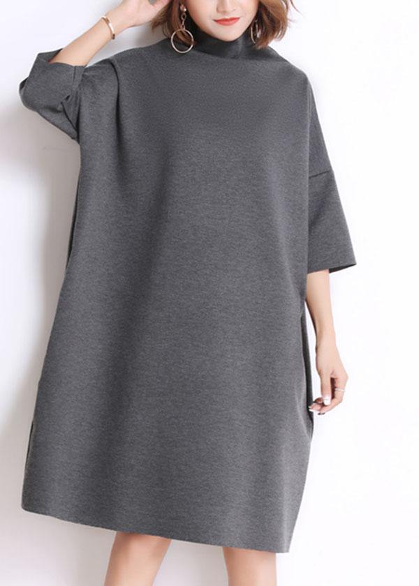 Damen Sommerkleid mit Rollkragen und halblangen Ärmeln für Partys und Freizeit 1