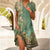 Damen Sommerkleid mit V-Ausschnitt und asymmetrischem Saum 2