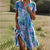 Damen Sommerkleid mit V-Ausschnitt und asymmetrischem Saum 3