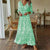 Damen Sommerkleid mit V-Ausschnitt und halben Ärmeln 4
