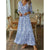 Damen Sommerkleid mit V-Ausschnitt und halben Ärmeln 5