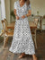 Damen Sommerkleid mit V-Ausschnitt und halben Ärmeln 8