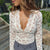 Damen Spitzenoberteil Elegantes Design Spitzenmaterial 5