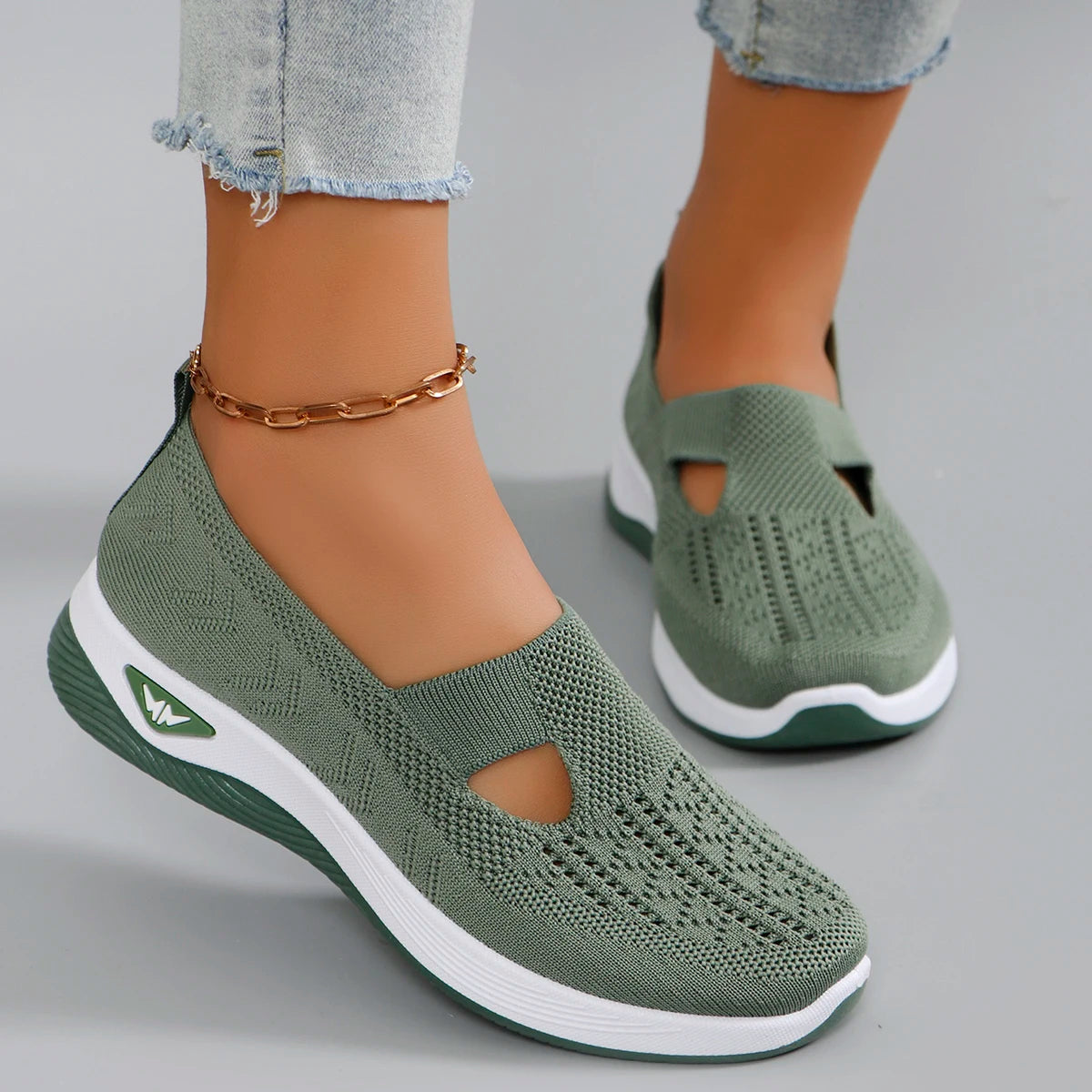 Damen Sportschuhe Atmungsaktiv Leicht Flach 4