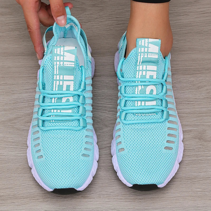 Damen Sportschuhe Atmungsaktiv Plattform Design für Outdoor Aktivitäten 2