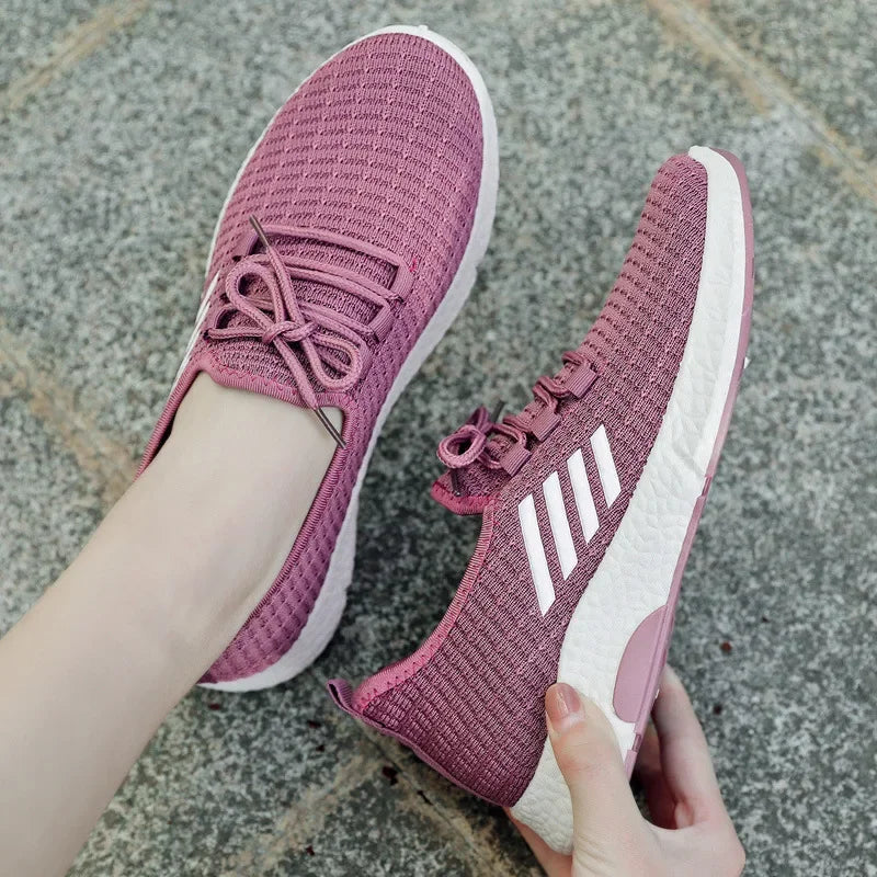 Damen Sportschuhe Mesh Leichtgewicht Laufschuhe Rutschfeste Gummisohle 3