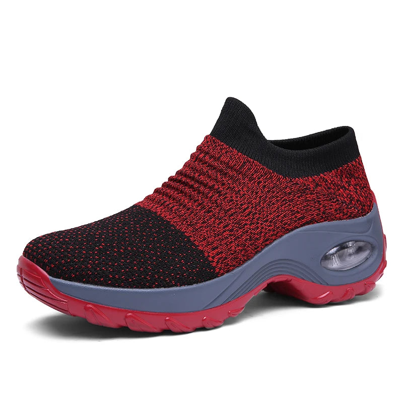 Damen Sportsocken Sneakers mit Dicke Sohle und Luftpolster 12