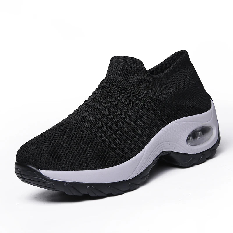 Damen Sportsocken Sneakers mit Dicke Sohle und Luftpolster 14