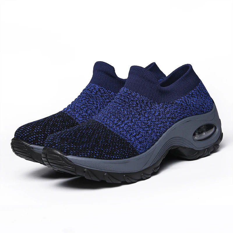 Damen Sportsocken Sneakers mit Dicke Sohle und Luftpolster 4