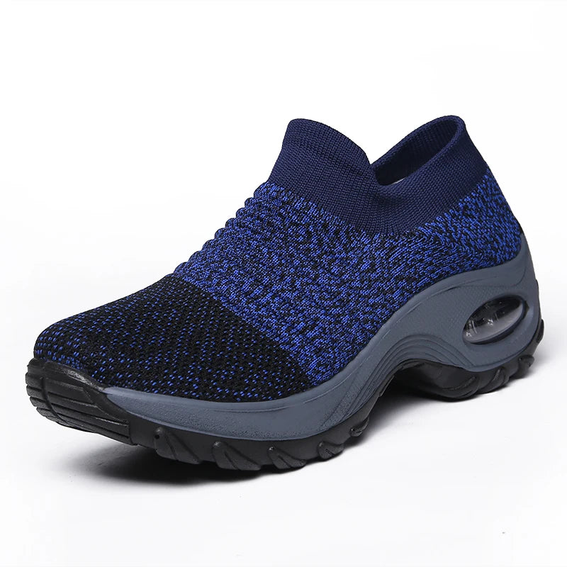 Damen Sportsocken Sneakers mit Dicke Sohle und Luftpolster 6