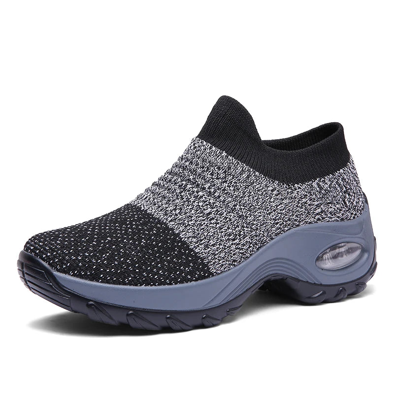 Damen Sportsocken Sneakers mit Dicke Sohle und Luftpolster 9
