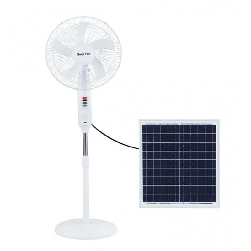 Damen Standventilator Solarbetrieben mit Fernbedienung und Höhenverstellung 4