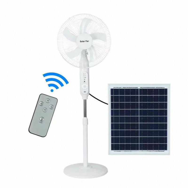Damen Standventilator Solarbetrieben mit Fernbedienung und Höhenverstellung 5
