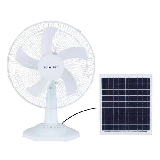 Damen Standventilator Solarbetrieben mit Fernbedienung und Höhenverstellung 6