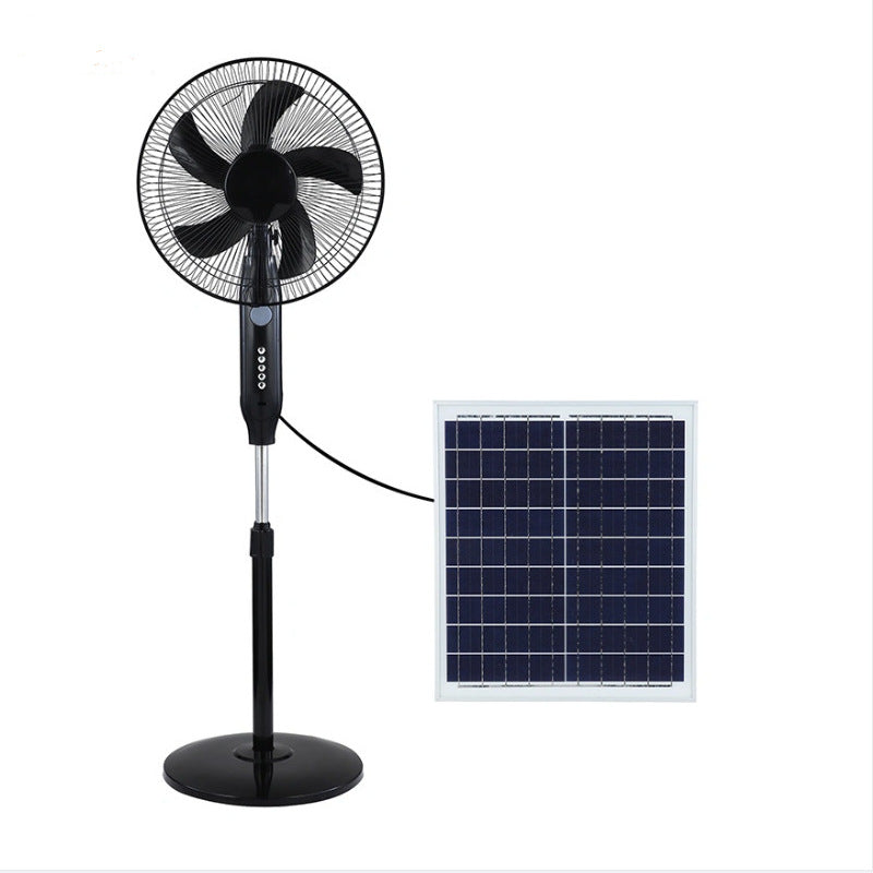 Damen Standventilator Solarbetrieben mit Fernbedienung und Höhenverstellung 8
