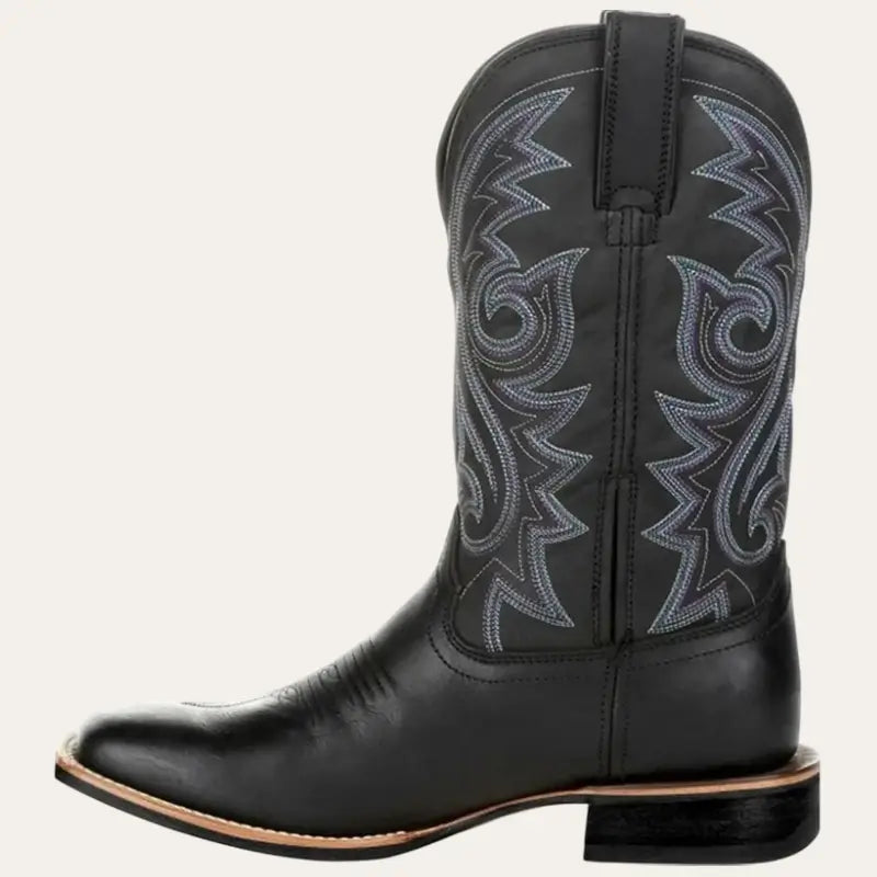 Damen Stiefel Westernstil Aus Kunstleder Mit Robuster Gummisohle 1