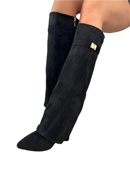 Damen Stiefel mit Block-Heel Schmeichelnde Silhouette für Herbst und Winter 0