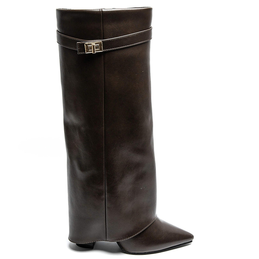 Damen Stiefel mit Block-Heel Schmeichelnde Silhouette für Herbst und Winter 5