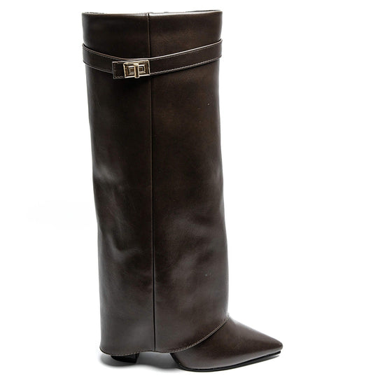 Damen Stiefel mit Block-Heel Schmeichelnde Silhouette für Herbst und Winter 5