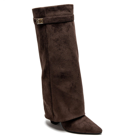Damen Stiefel mit Block-Heel Schmeichelnde Silhouette für Herbst und Winter 6