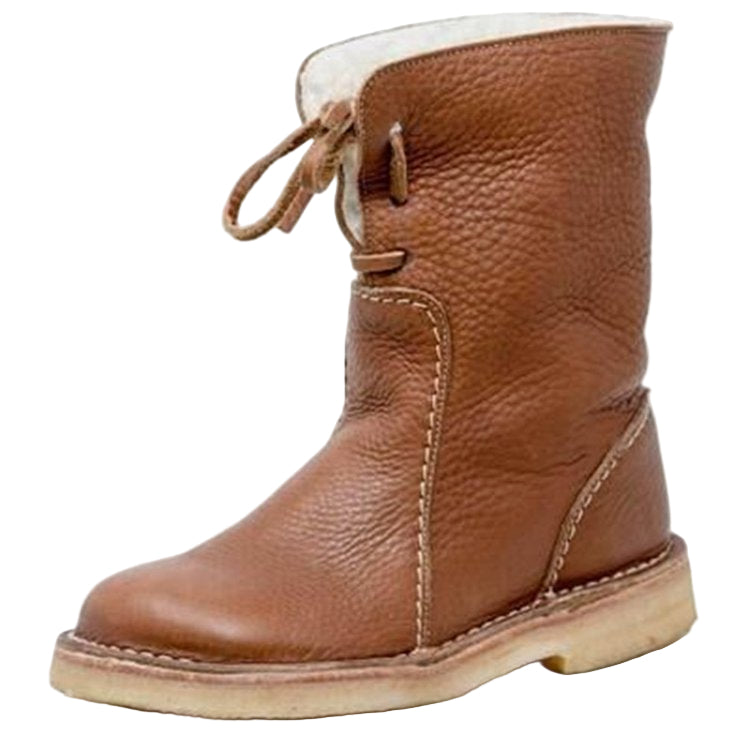 Damen Stiefel mit Wollfutter und vielseitigem Kragen 0