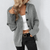 Damen Strickjacke Lang Mit Knopf Und Daunen Hochwertige Wolle 1