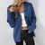 Damen Strickjacke Lang Mit Knopf Und Daunen Hochwertige Wolle 4