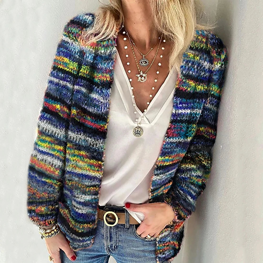 Damen Strickjacke Lässig Cardigan Aus Strick Für Herbst Und Winter 1