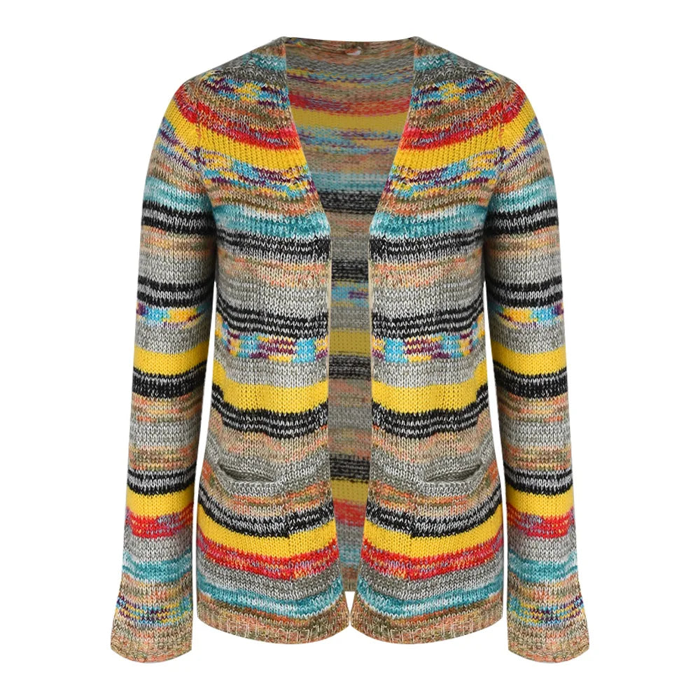 Damen Strickjacke Lässig Cardigan Aus Strick Für Herbst Und Winter 2