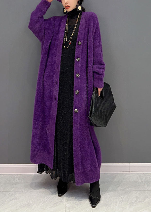 Damen Strickjacke Oversized mit V-Ausschnitt für Wintertage 2