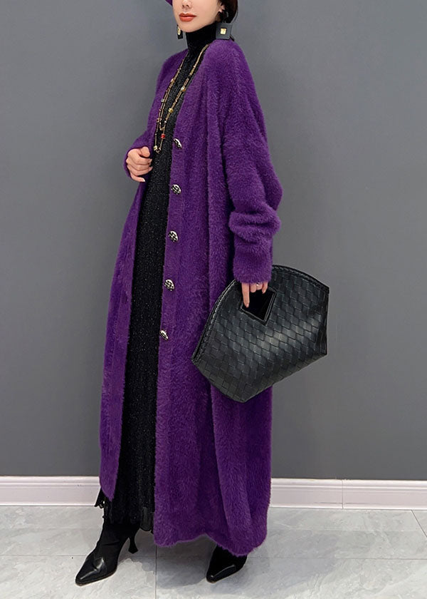 Damen Strickjacke Oversized mit V-Ausschnitt für Wintertage 3