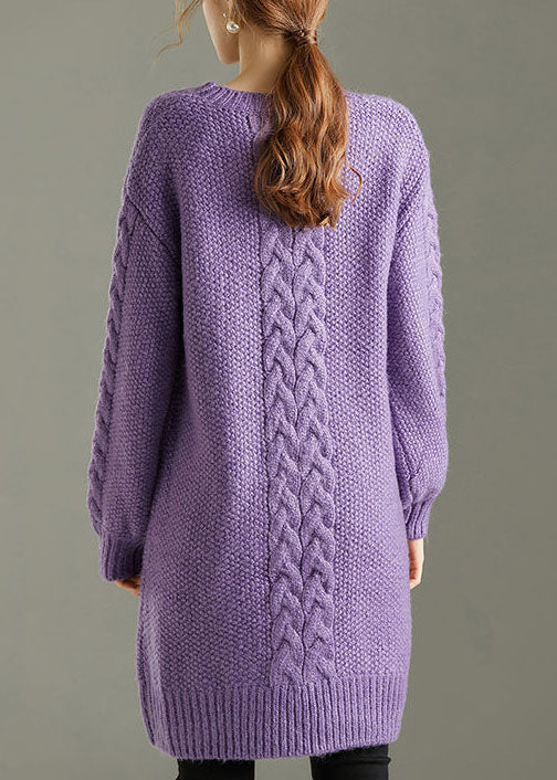 Damen Strickpulloverkleid Klassisch für Wintertage 2