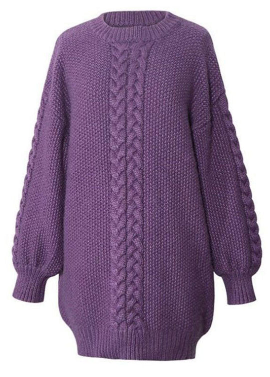 Damen Strickpulloverkleid Klassisch für Wintertage 4