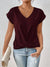 Damen T-Shirt Herzausschnitt Bequeme Passform 100% Baumwolle 3