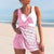 Damen Tankini Set Gepolstert Rüschen Design Polyester Elasthan 5