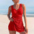 Damen Tankini Set Gepolstert Rüschen Design Polyester Elasthan 7