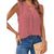 Damen Tanktop Ärmellos V-Ausschnitt Baumwolle Polyester Casual 10