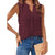 Damen Tanktop Ärmellos V-Ausschnitt Baumwolle Polyester Casual 1