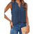 Damen Tanktop Ärmellos V-Ausschnitt Baumwolle Polyester Casual 7