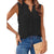 Damen Tanktop Ärmellos V-Ausschnitt Baumwolle Polyester Casual 8