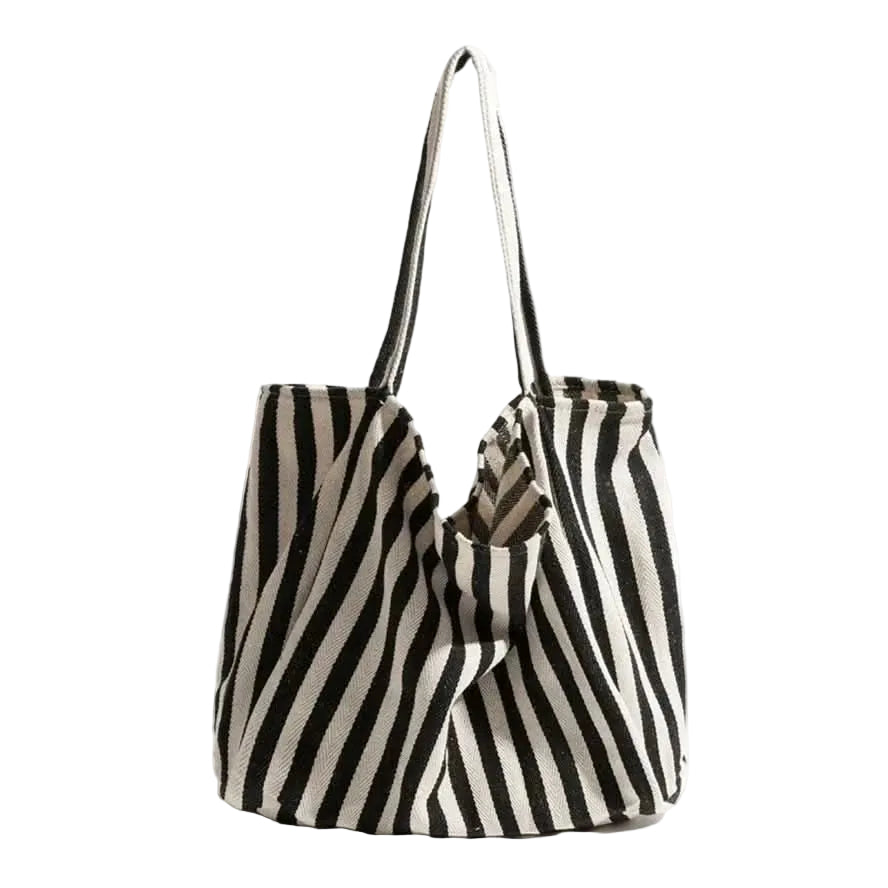 Damen Tasche Gestreift Modern mit Langen Schultergurten für Alltag und Freizeit 0
