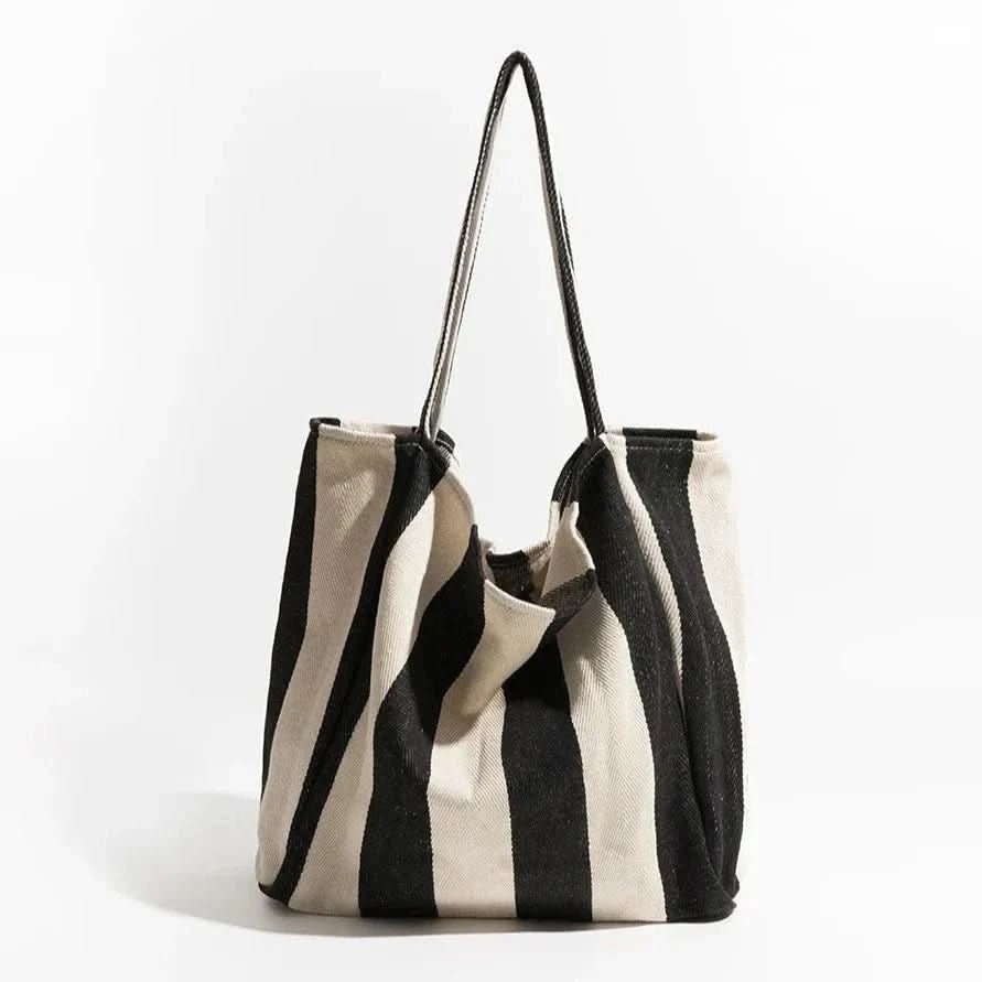 Damen Tasche Gestreift Modern mit Langen Schultergurten für Alltag und Freizeit 11