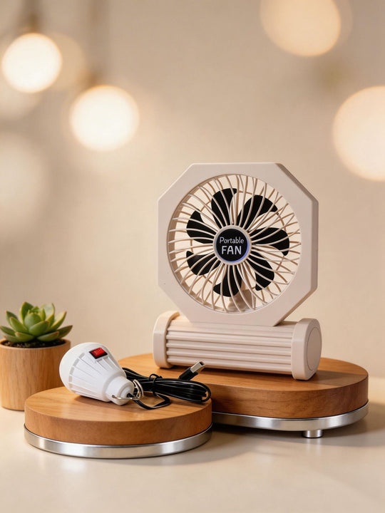 Damen Tischventilator Leise Tragbar mit USB-Anschluss und Modernem Design 0