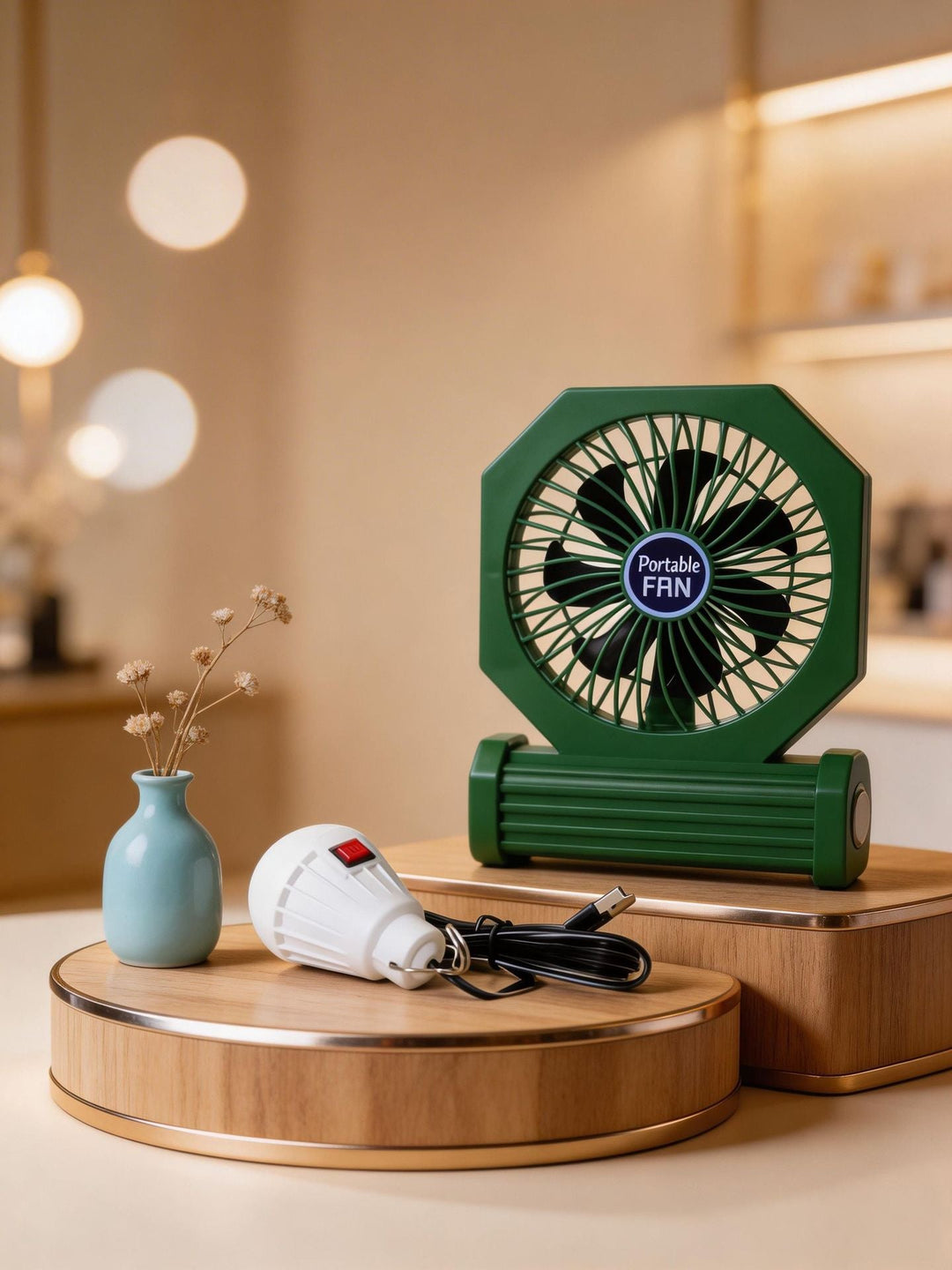 Damen Tischventilator Leise Tragbar mit USB-Anschluss und Modernem Design 5
