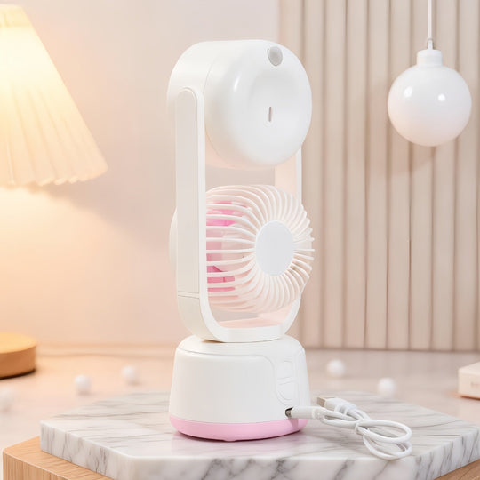 Damen Tischventilator mit Nebelfunktion Kompakt und Tragbar 2