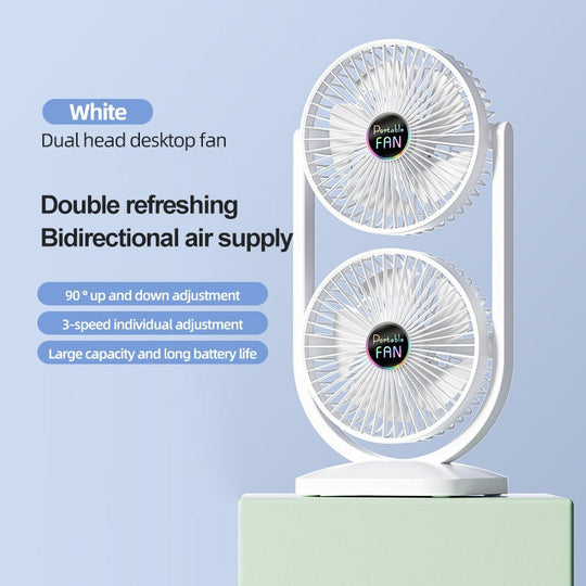 Damen Tischventilator mit bidirektionaler Luftzirkulation und verstellbarem Neigungswinkel 6